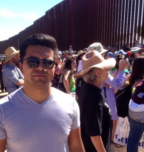 Oakland resident Javier De Paz at Nogales, AZ border